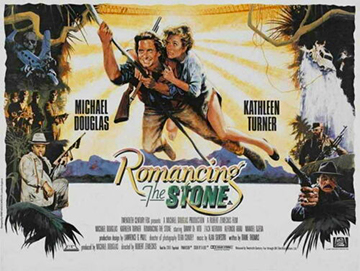 Romancing The Stone - original movie quad poster