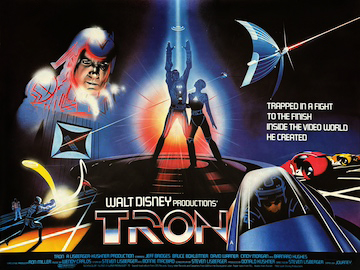 Tron - original 1982 movie quad poster
