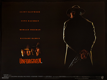 Unforgiven - original movie quad poster
