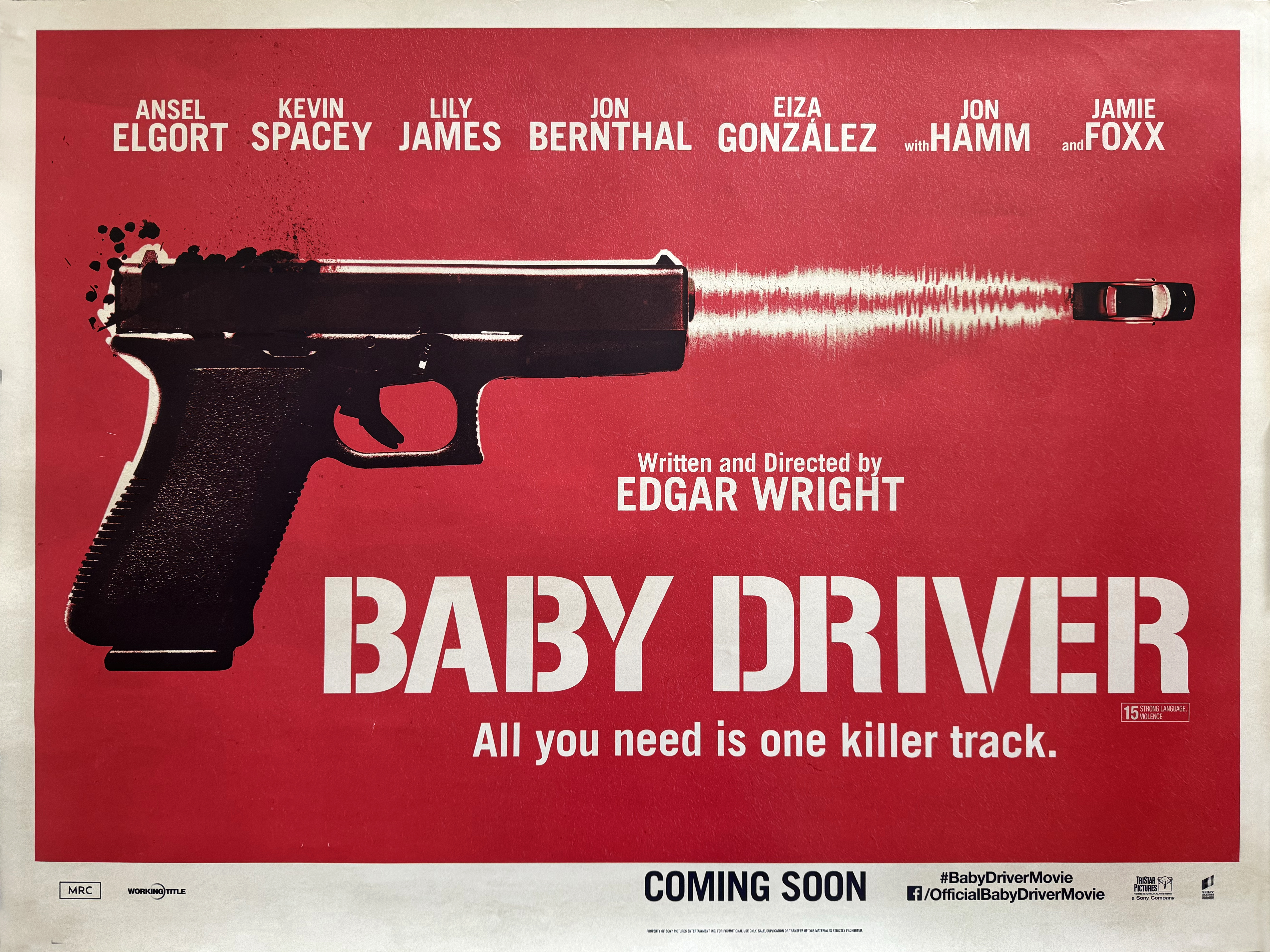 Baby Driver movie quad poster