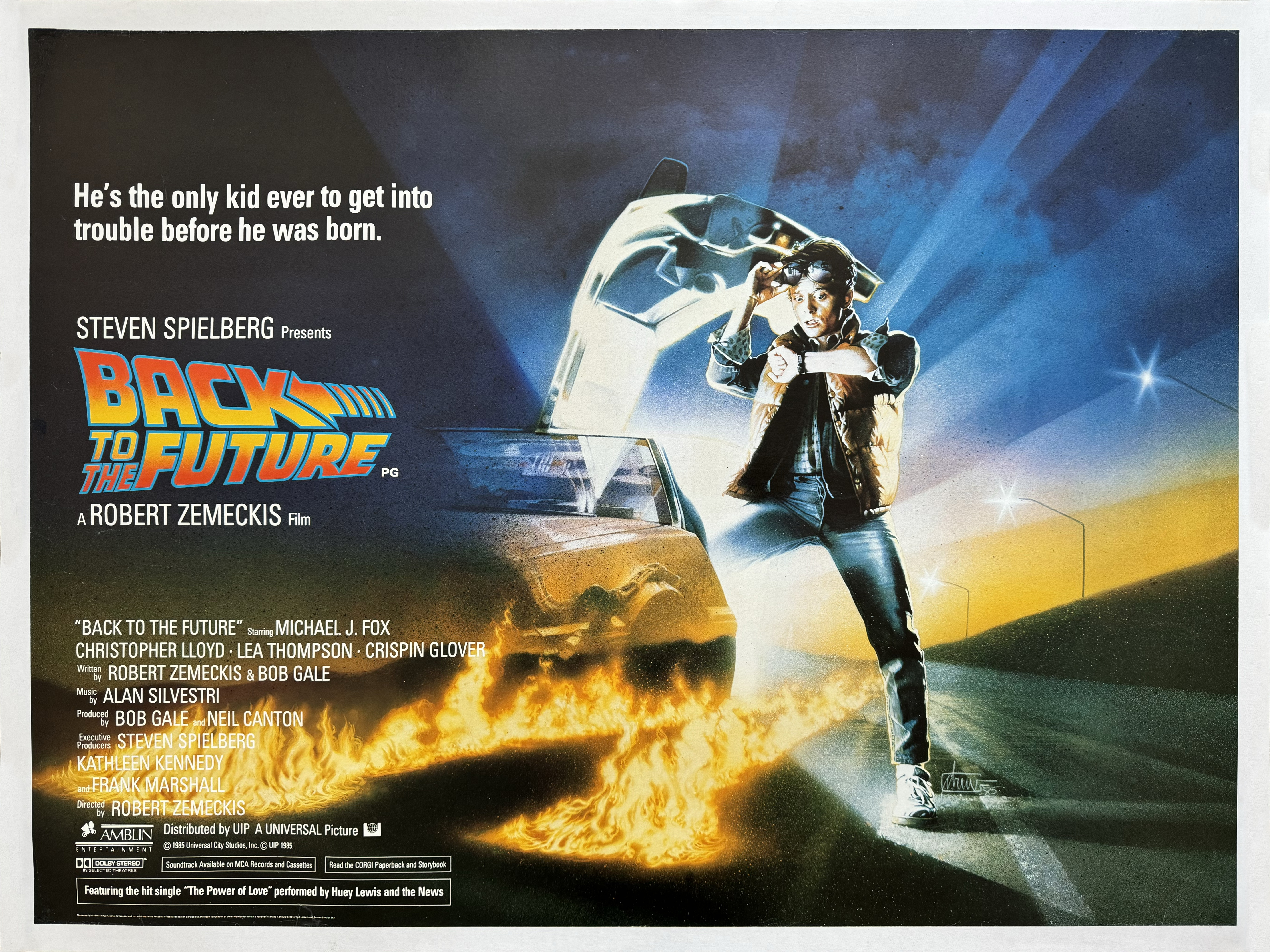 Back To The Future - original linen backed movie quad poster