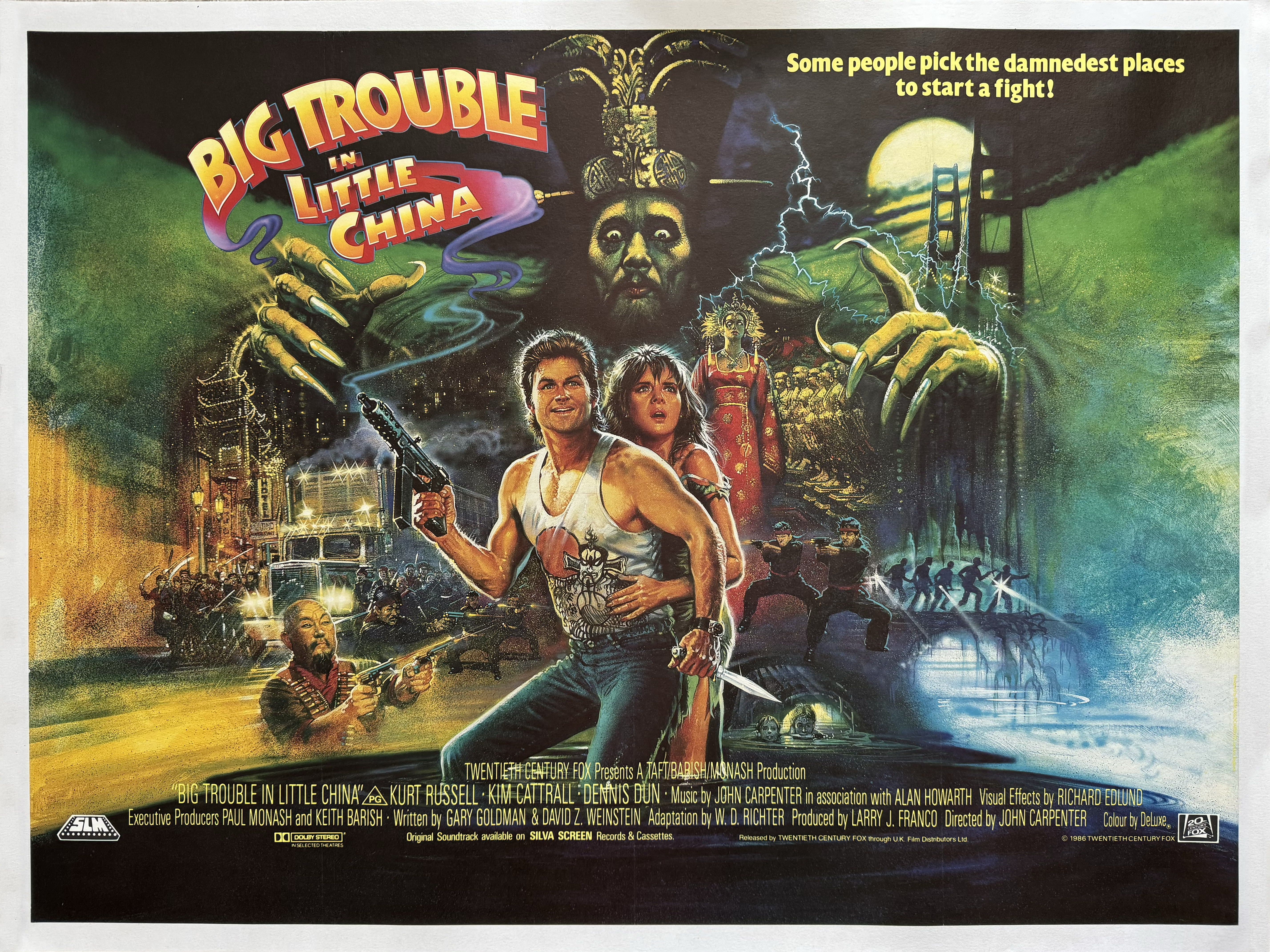 Big Trouble In Little China movie quad poster