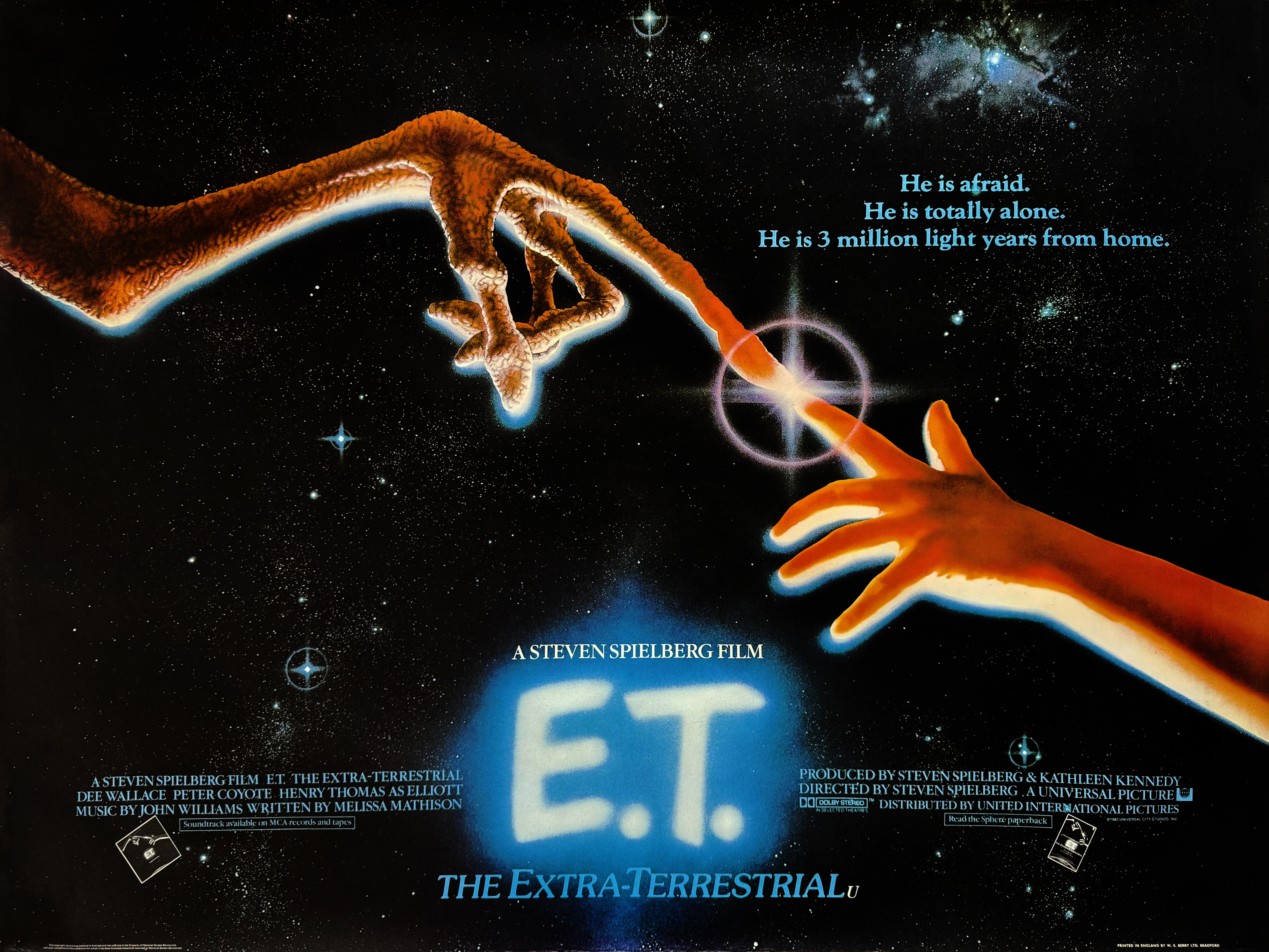 E.T. - The Extra Terresttrial - original movie quad poster