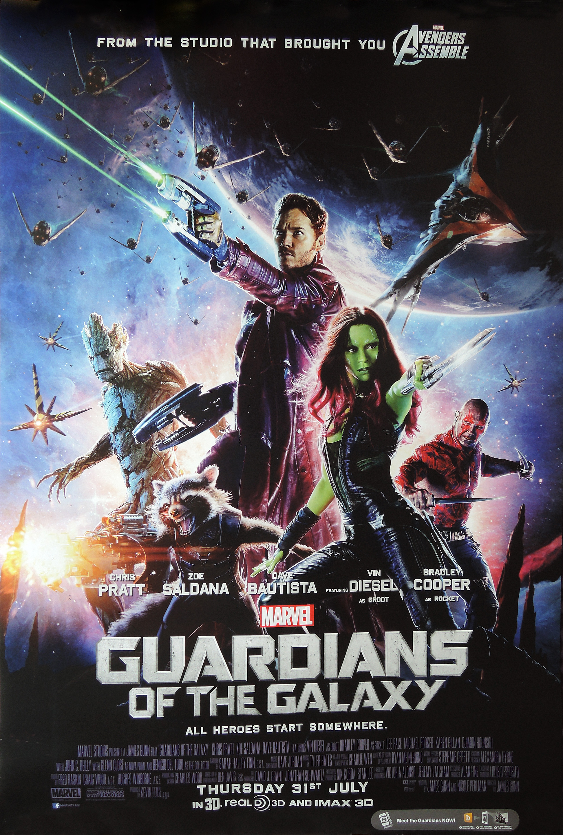 Guardians Of The Galaxy one-sheet movie poster