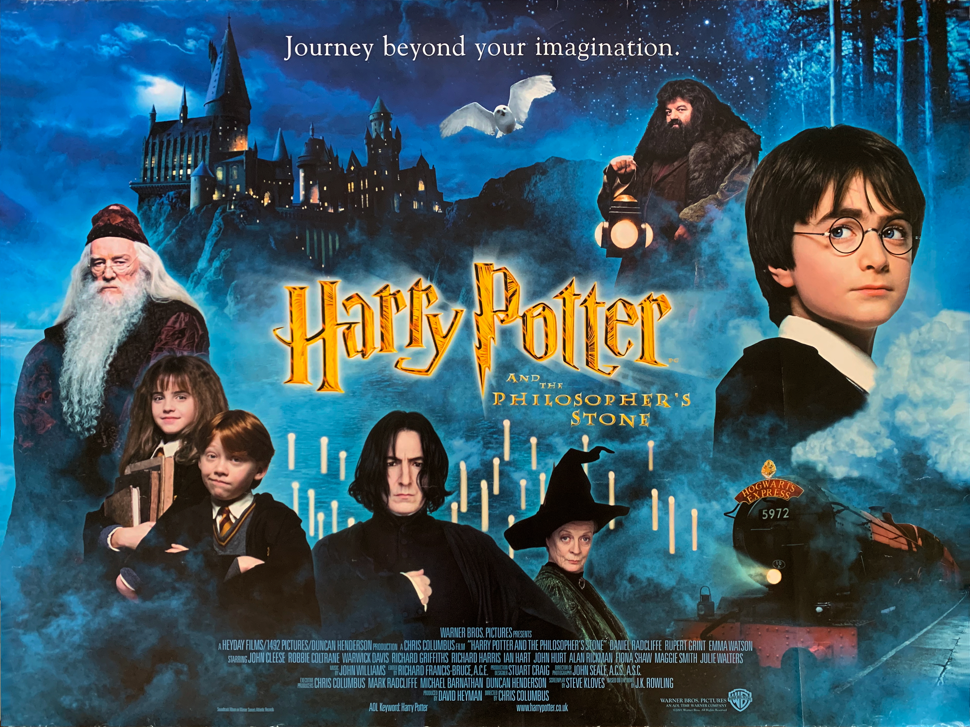 Harry Potter and the Philosophers Stone 20th anniversary rerelease movie quad poster