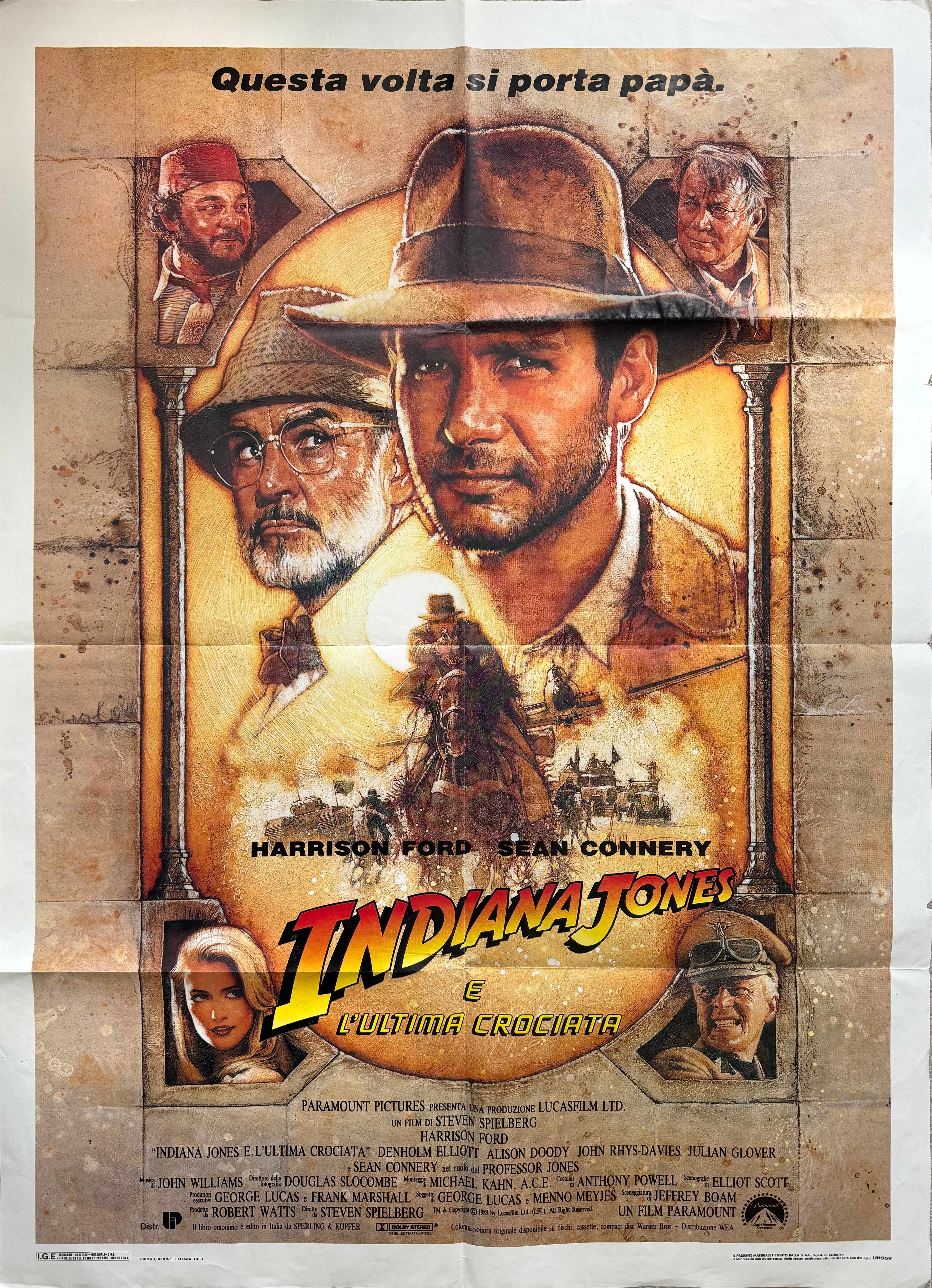  Indiana Jones & The Last Crusade Italian movie poster