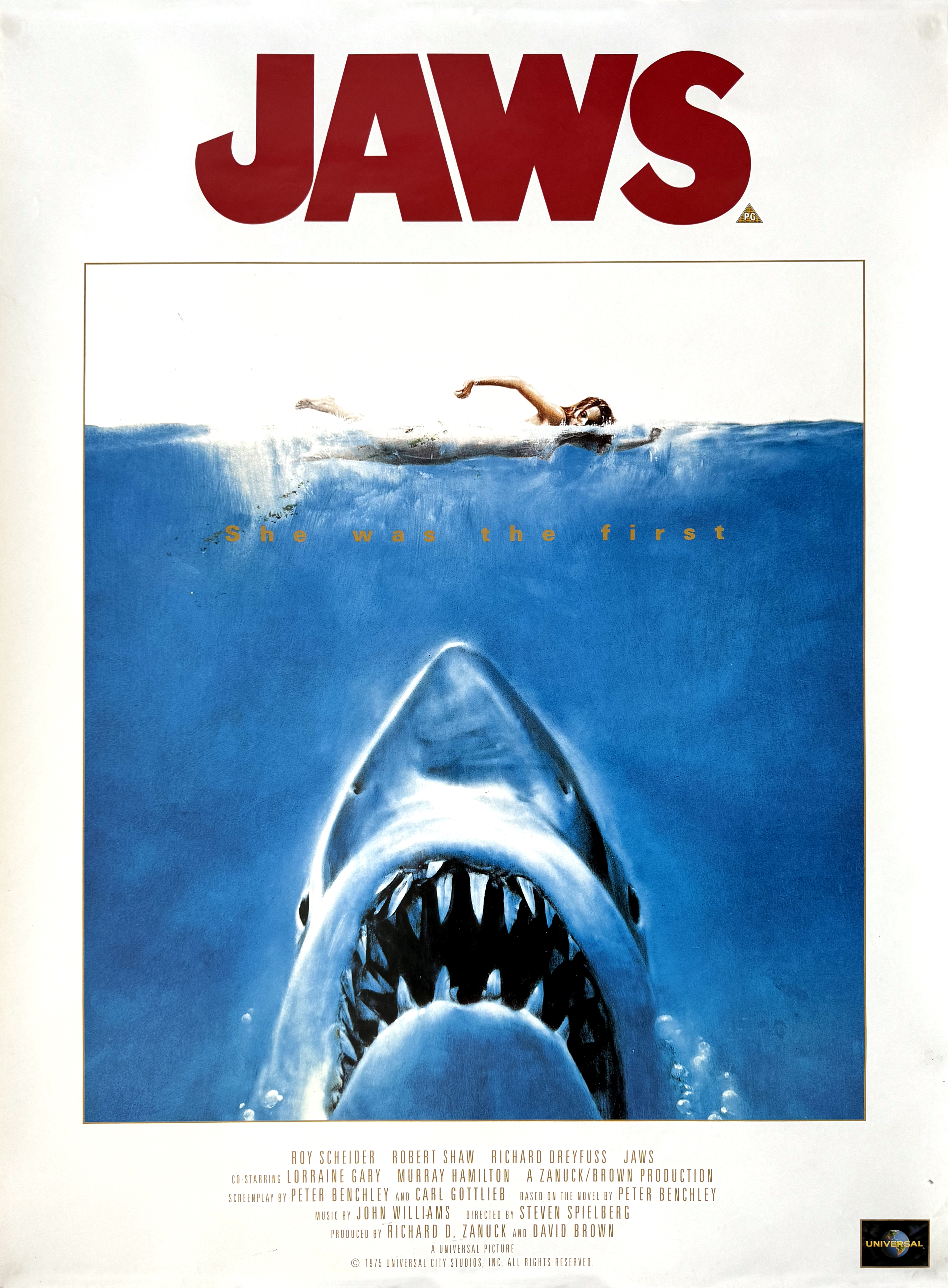 Jaws movie quad poster