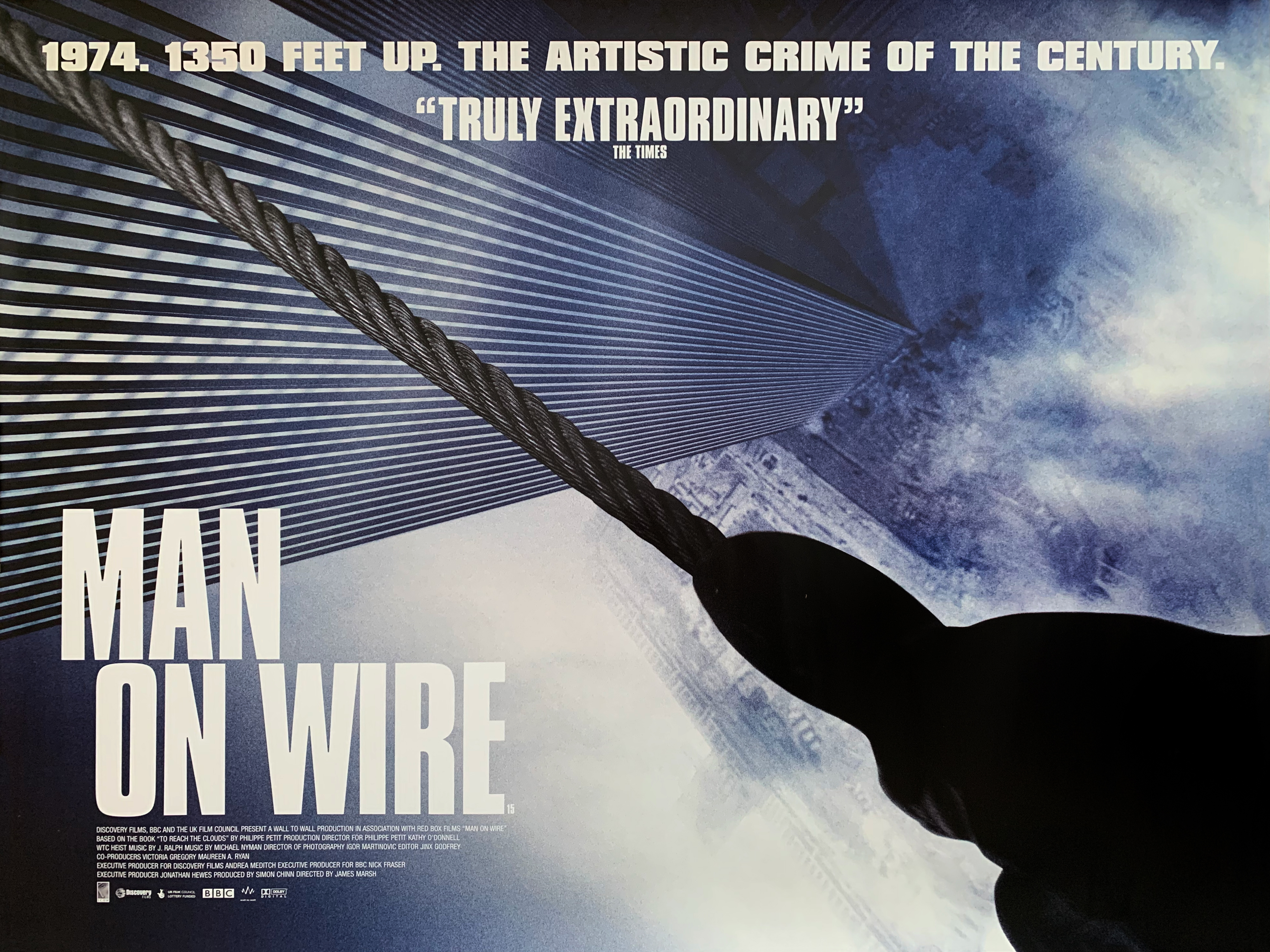 Man On Wire movie quad poster