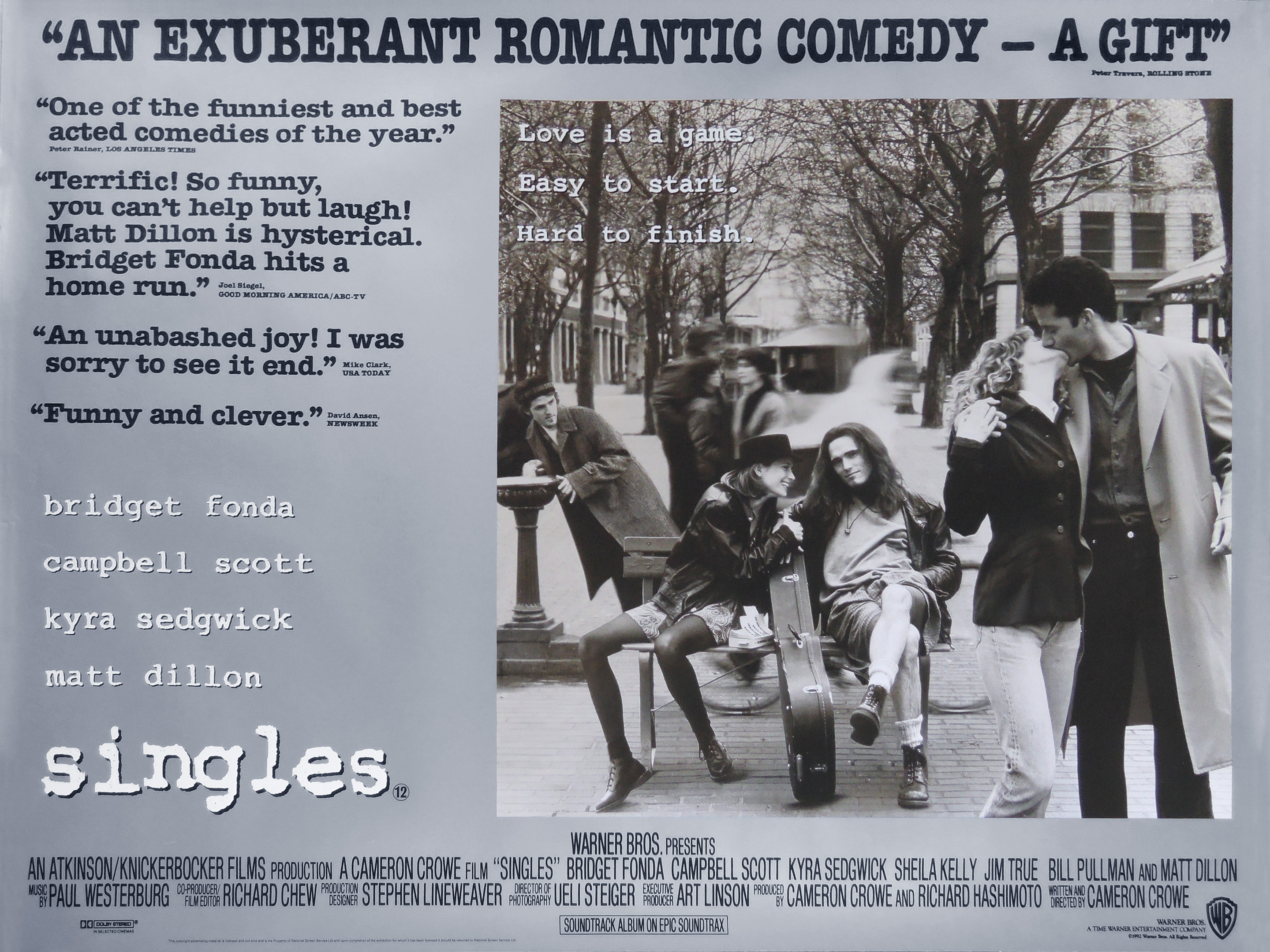 Singles movie quad poster