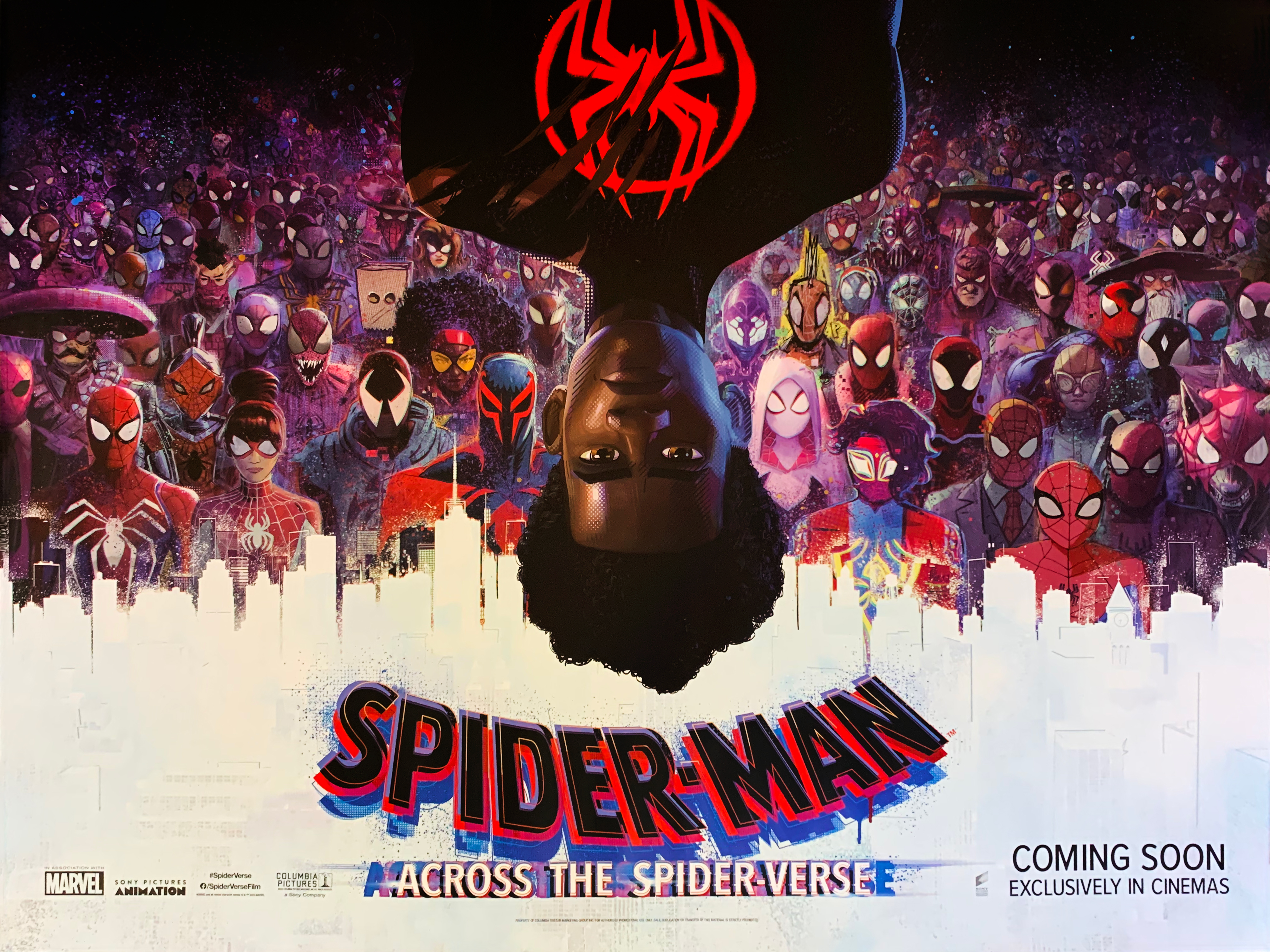 Spider-man: Across The Spider-verse advance movie quad poster