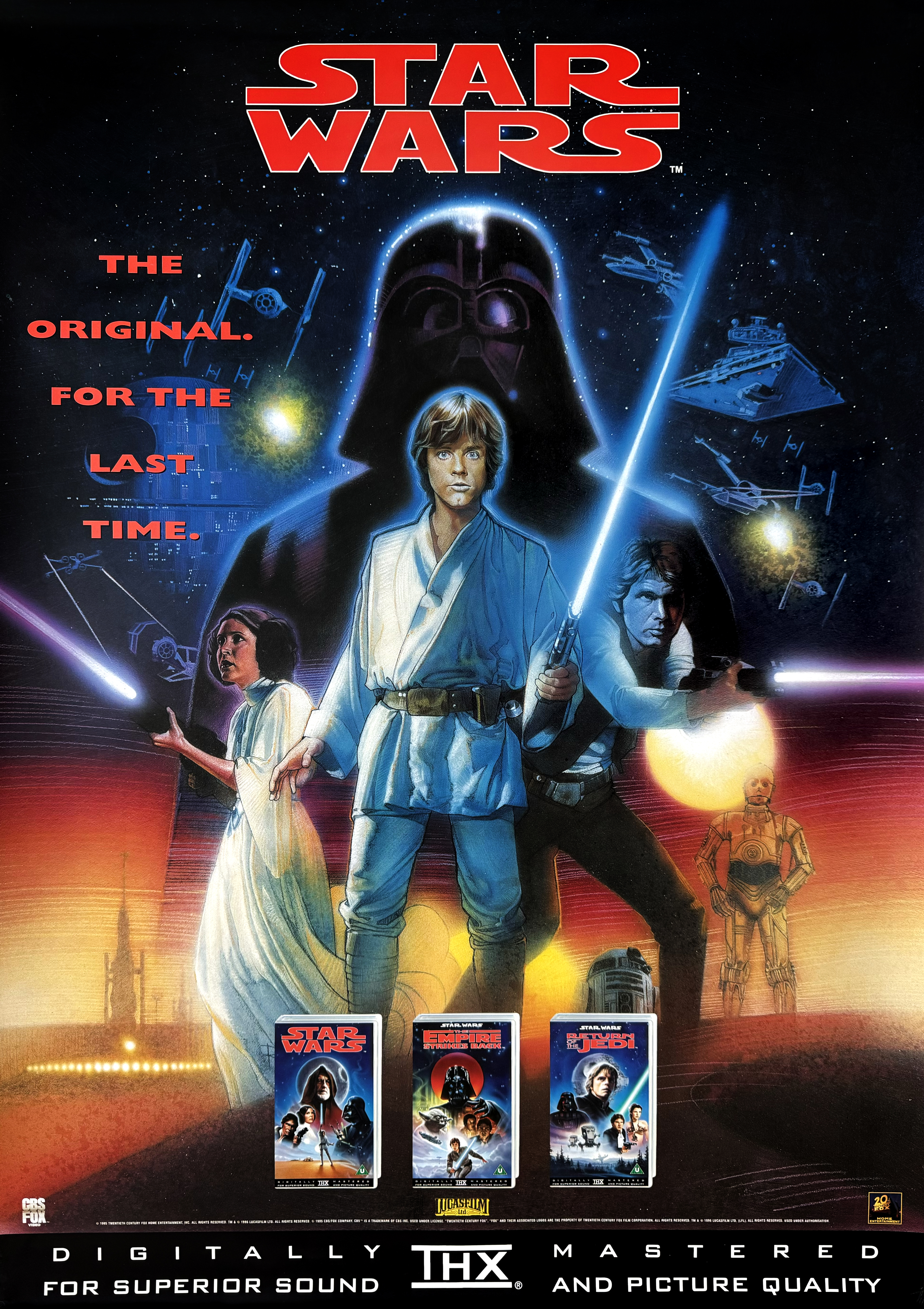 Star Wars thx digitally remastered trilogy video poster