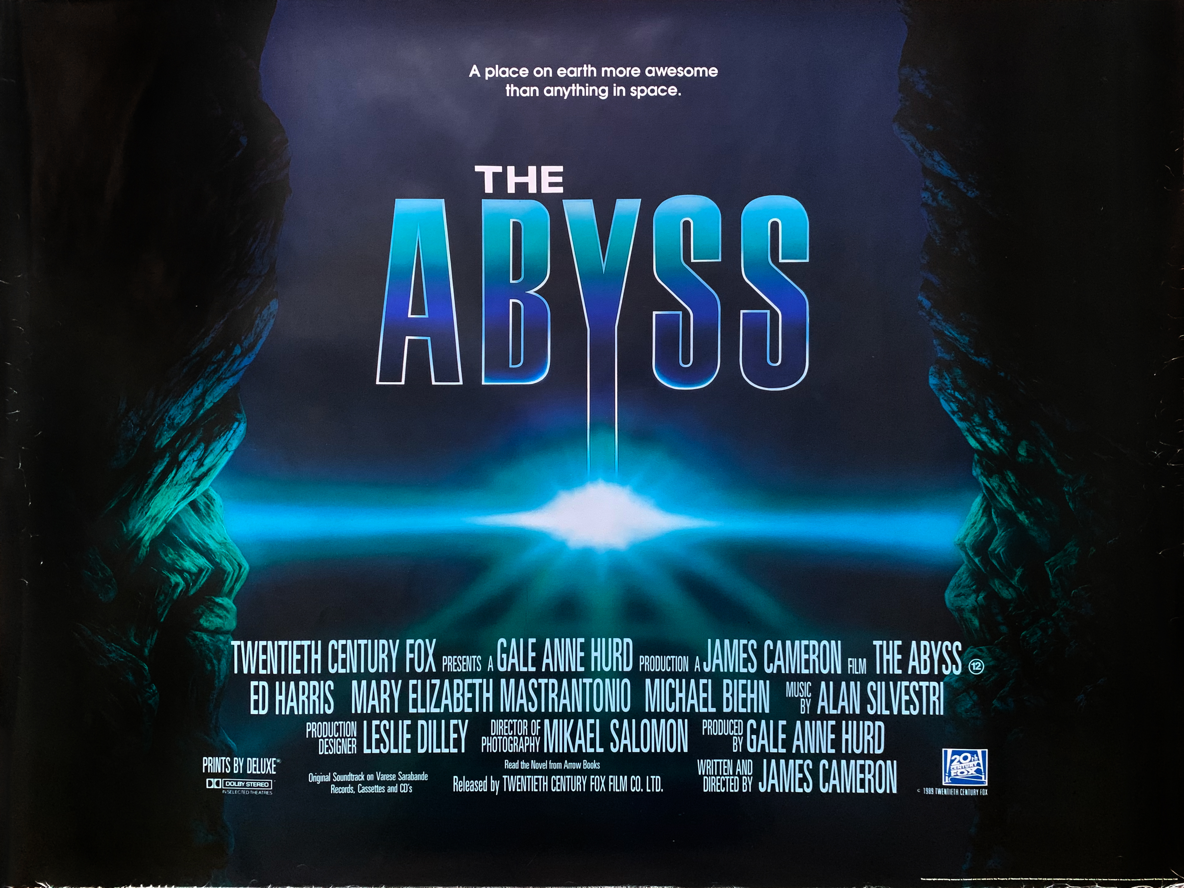 The Abyss film quad poster