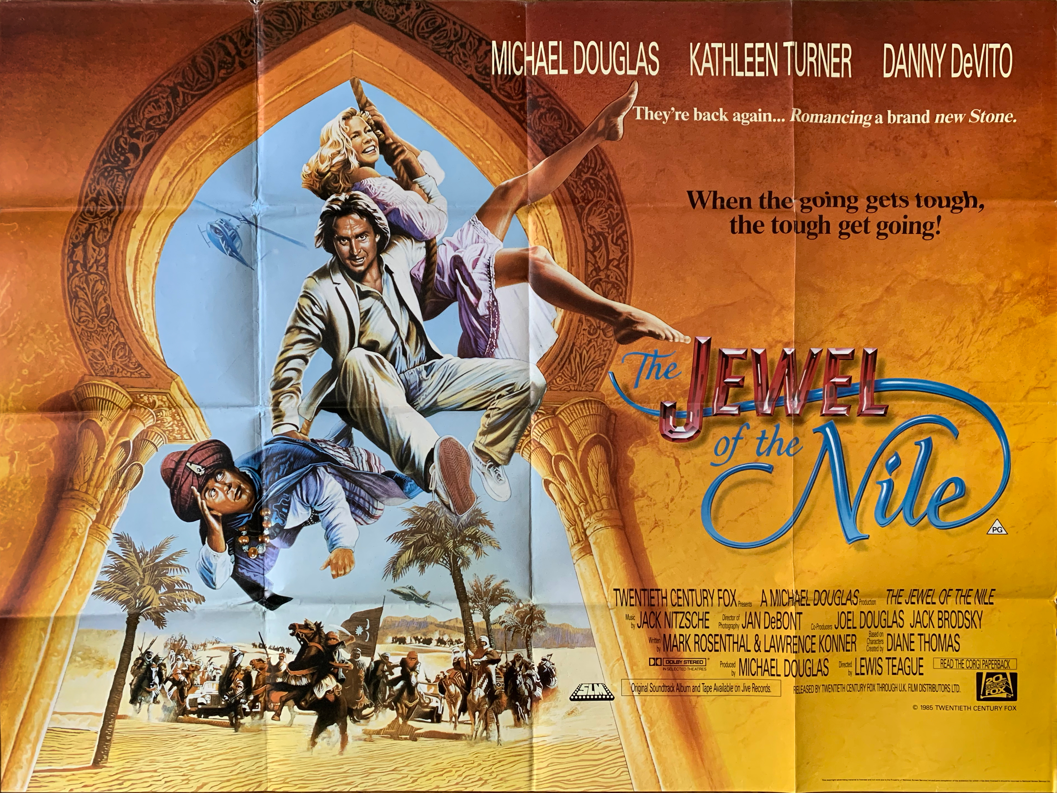 The Jewel Of The Nile movie quad poster