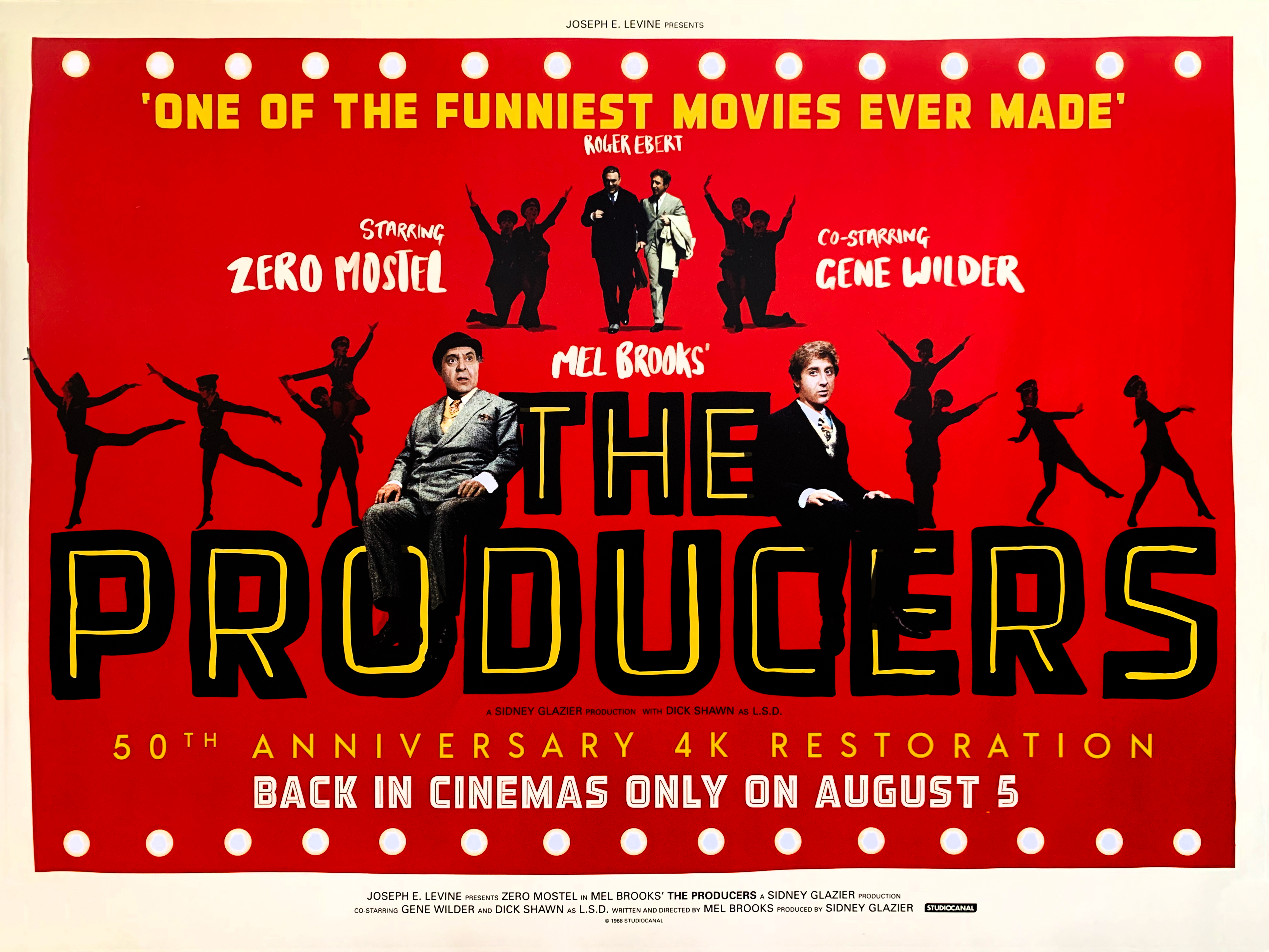 The Producers 50th anniversary movie quad poster