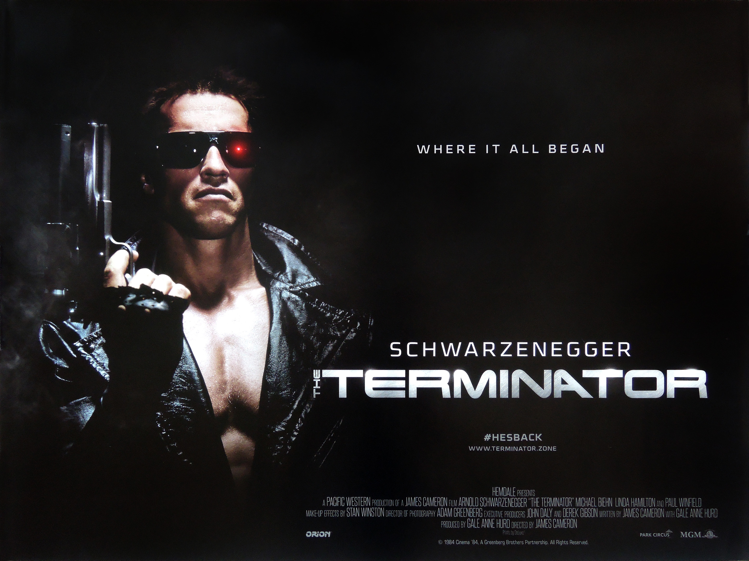 The Terminator movie quad poster