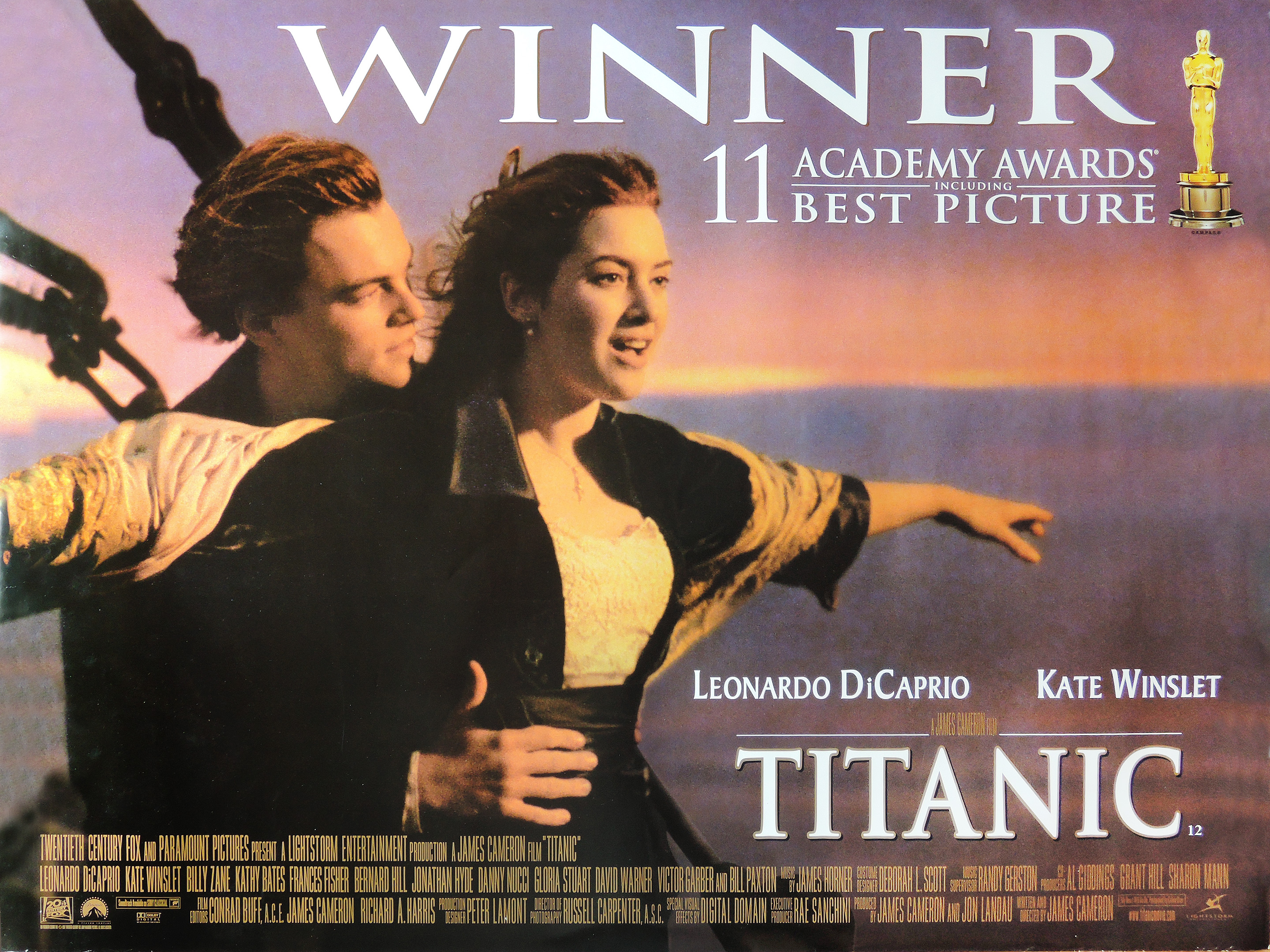 Titanic movie 'Oscars' style C quad poster
