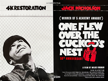 One Flew Over The Cuckoo's Nest - original 50th anniversary re-release movie quad poster